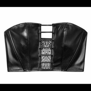 VICTORIA'S SECRET Very Faux-Leather Bustier S NWT